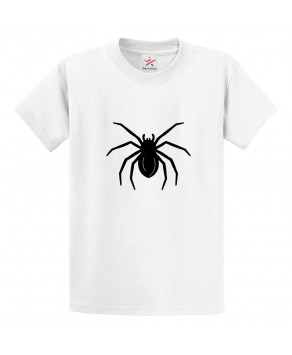 Black Tarantula Spider Classic Unisex Kids and Adults T-Shirt for Halloween